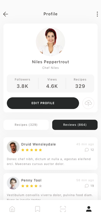 Food Recipe Mobile App UI Kit - Screenshot 4