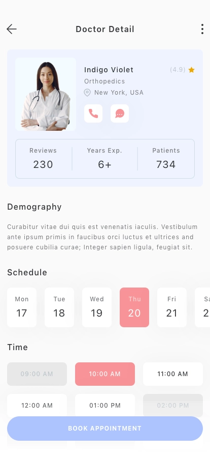Doctor Scheduling Mobile App UI Kit - Screenshot 2