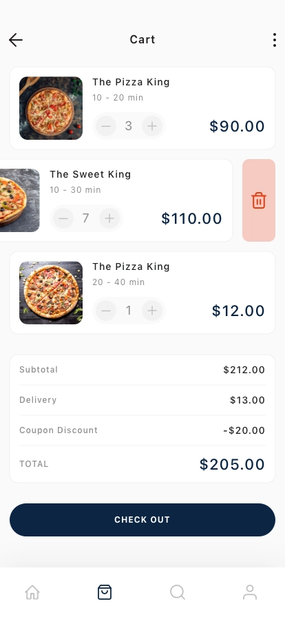 Food Service & Delivery Mobile App UI Kit - Screenshot 4
