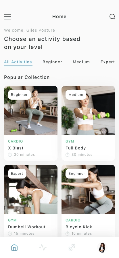 AI Fitness Mobile App UI Kit - Screenshot 1
