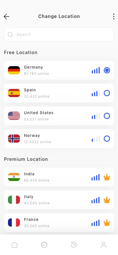VPN & Speed Test Mobile App UI Kit - Screenshot 1