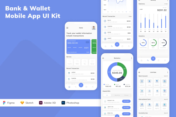 Bank & Wallet Mobile App UI Kit