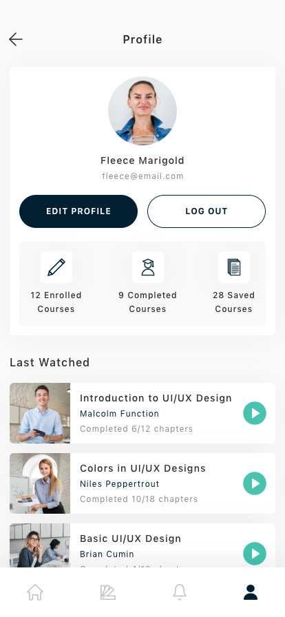 Online Course Mobile App UI Kit - Screenshot 5