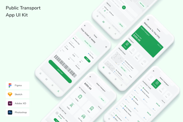 Public Transport App UI Kit