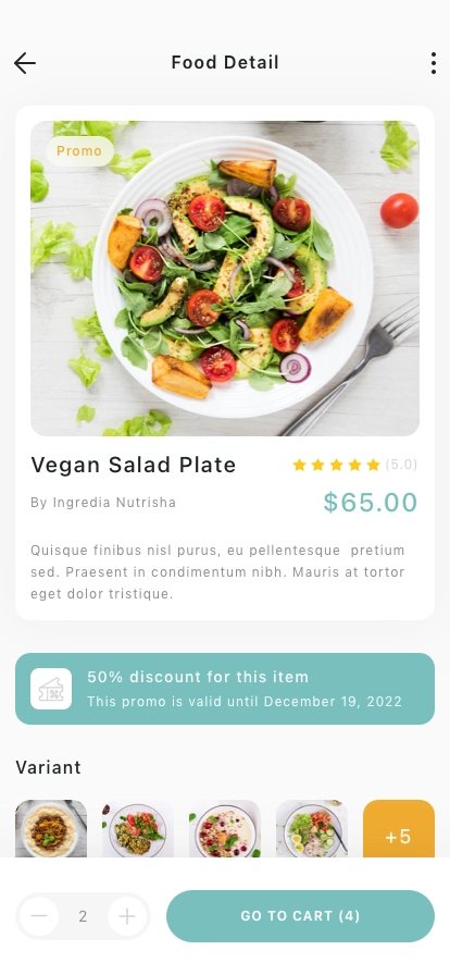 Food Delivery Mobile App UI Kit - Screenshot 2