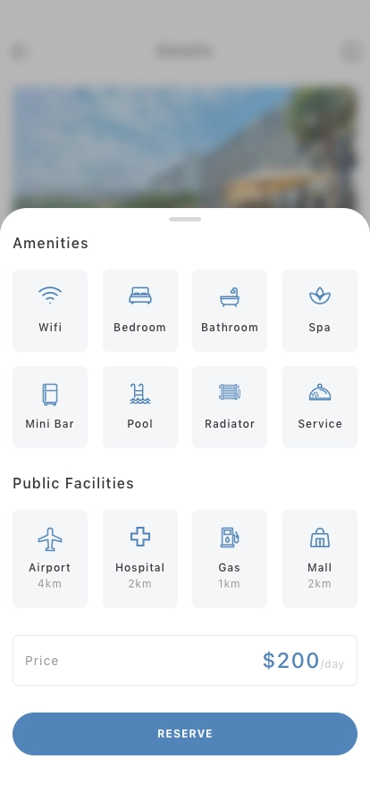Hotel & Reservation Mobile App UI Kit - Screenshot 5