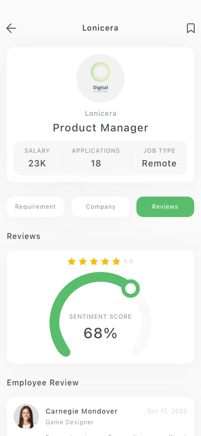 Job Finder Mobile App UI Kit - Screenshot 3