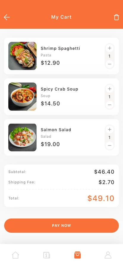 Sea Food Delivery Mobile App UI Kit - Screenshot 5