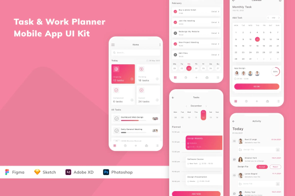 Task & Work Planner Mobile App UI Kit