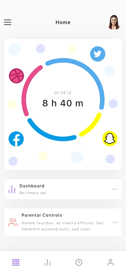 Digital Wellbeing App UI Kit - Screenshot 1