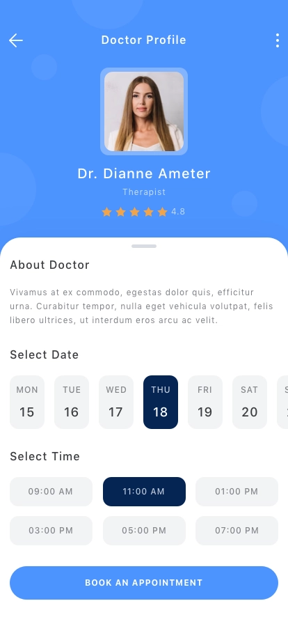 Online Therapy Mobile App UI Kit - Screenshot 3