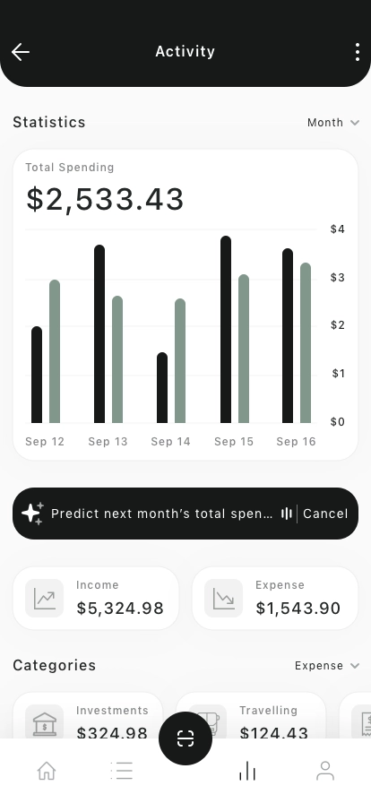 AI Fintech Mobile App UI Kit - Screenshot 4