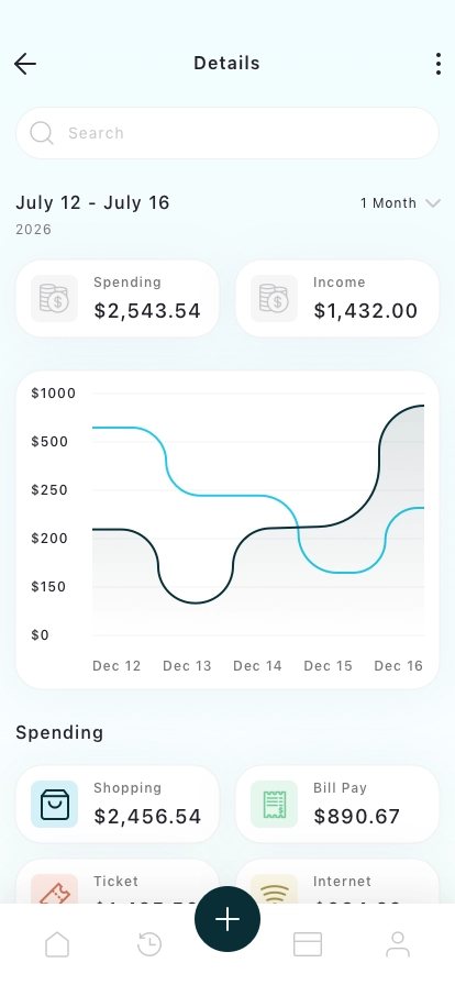 Money Management Mobile App UI Kit - Screenshot 5