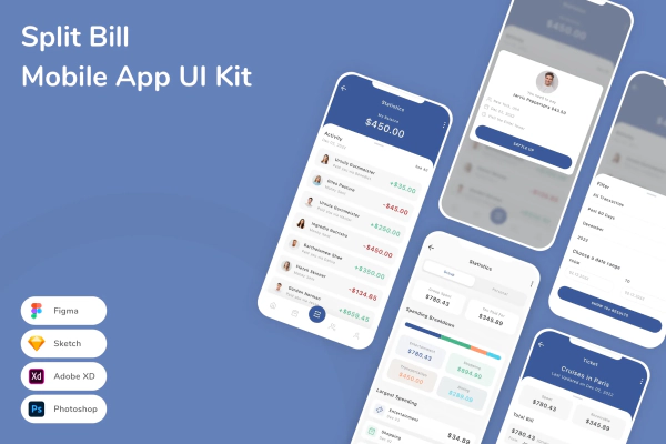 Split Bill Mobile App UI Kit