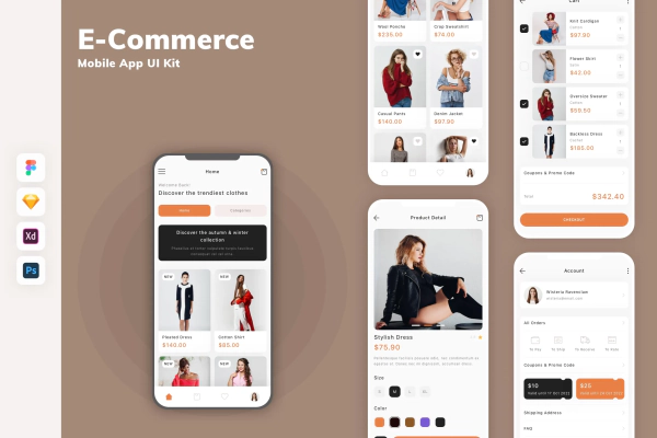 E-Commerce Mobile App UI Kit