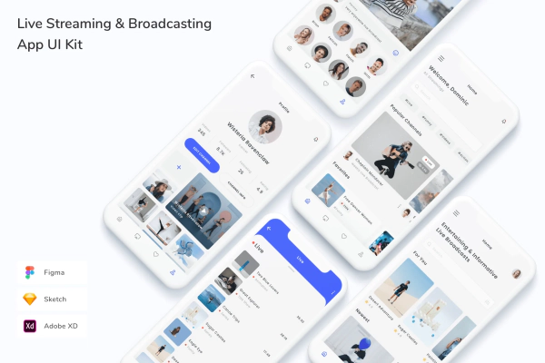 Live Streaming & Broadcasting App UI Kit