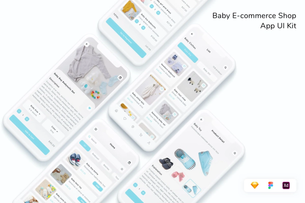 Baby E-commerce Shop App UI Kit