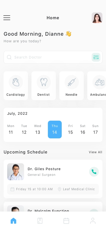 Doctor Appointment Mobile App UI Kit - Screenshot 1