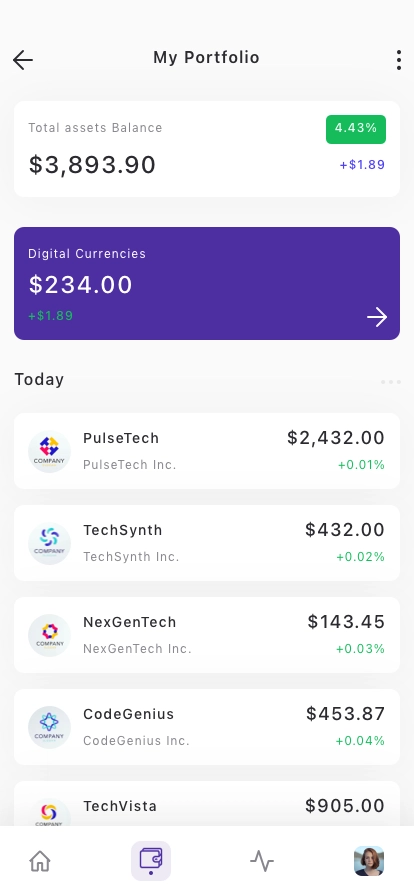 Trading & Financial News Mobile App UI Kit - Screenshot 2