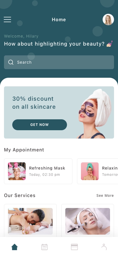 Beauty & Spa Salon Mobile App UI Kit - Screenshot 1