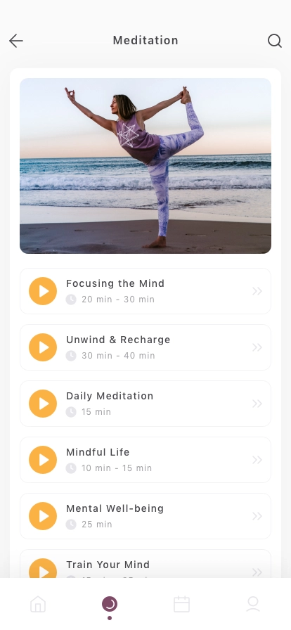 Yoga & Meditation Mobile App UI Kit - Screenshot 5