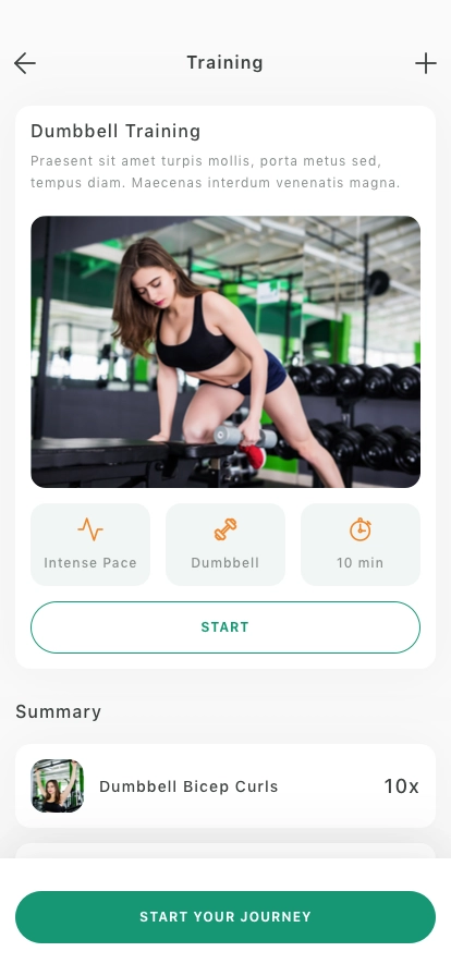 Training Tracker Mobile App UI Kit - Screenshot 2