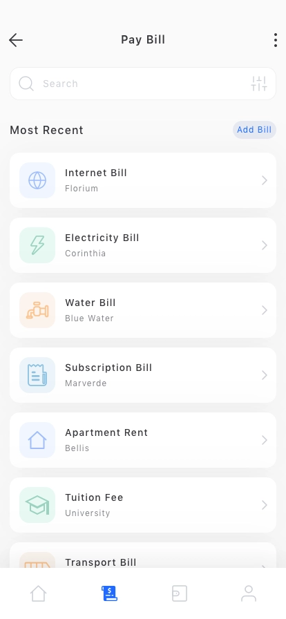 Pay Bill Mobile App UI Kit - Screenshot 2
