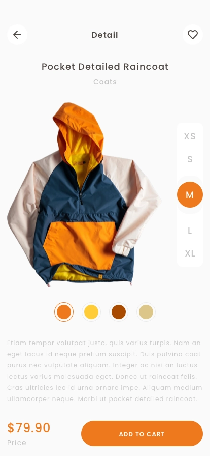 Product Detail Mobile App UI Kit - Screenshot 1