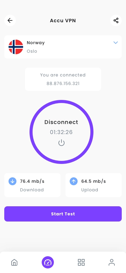 VPN & Speed Test Mobile App UI Kit - Screenshot 2