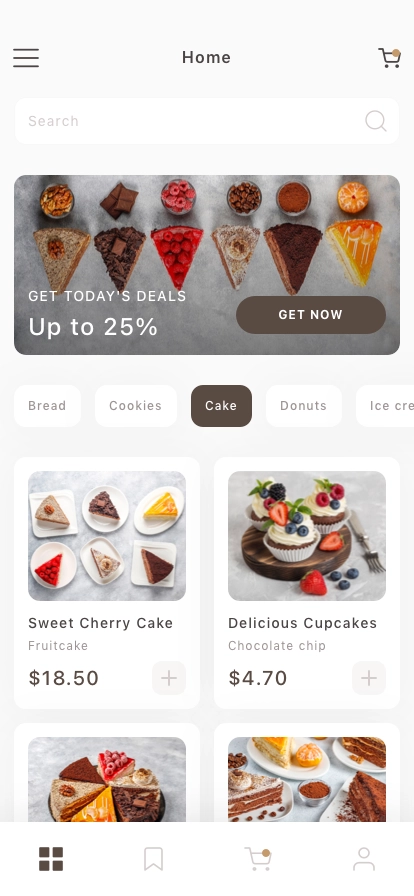 Bakery Shop Mobile App UI Kit - Screenshot 3