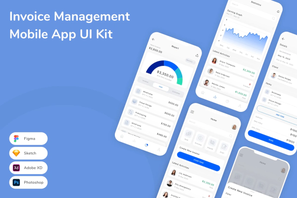 Invoice Management Mobile App UI Kit