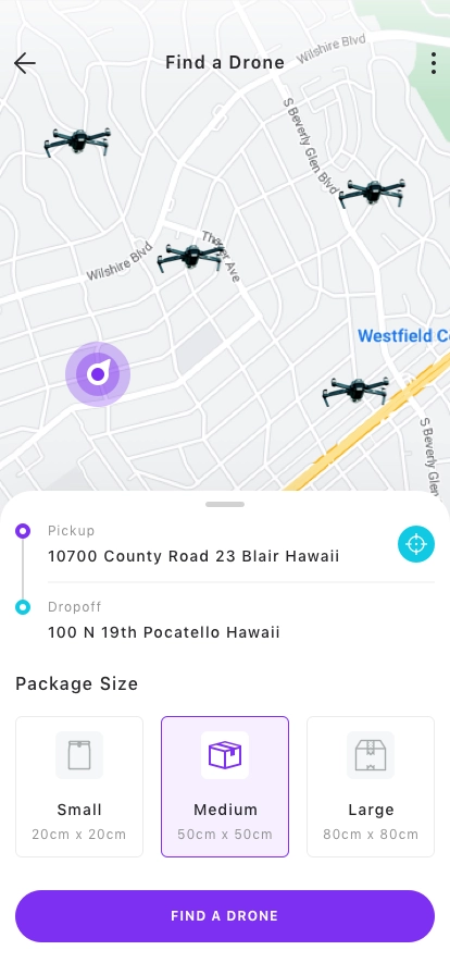 Drone Parcel Tracking App UI Kit for Figma, Sketch & XD | UIworkshop
