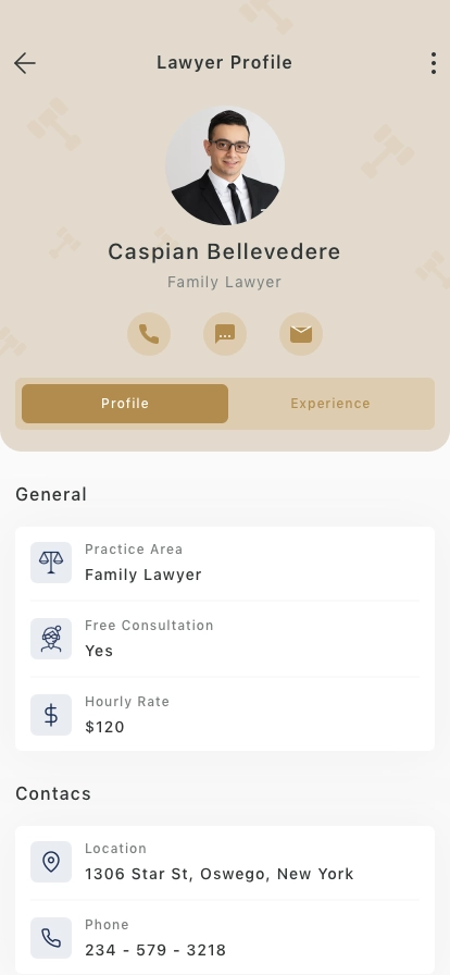 Find Lawyer Mobile App UI Kit - Screenshot 2
