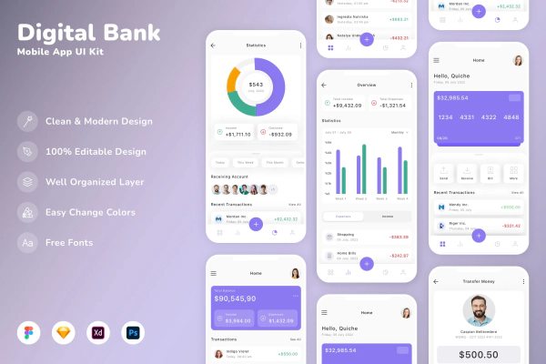 Digital Bank Mobile App UI Kit