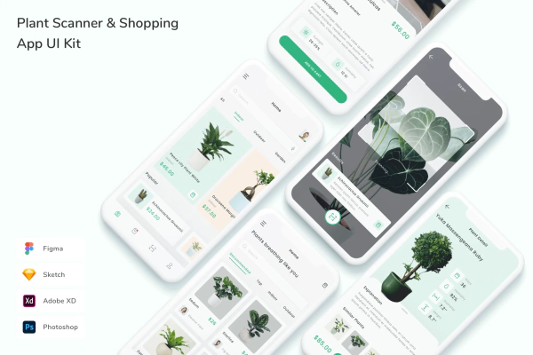 Plant Scanner & Shopping App UI Kit