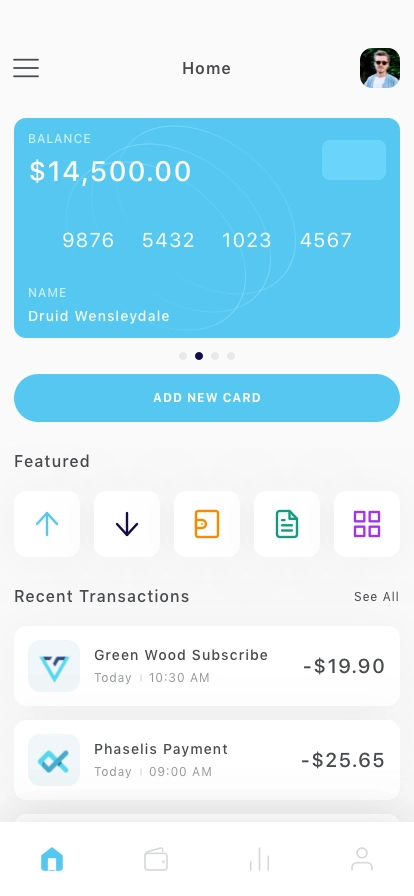 Personal Wallet Mobile App UI Kit - Screenshot 1