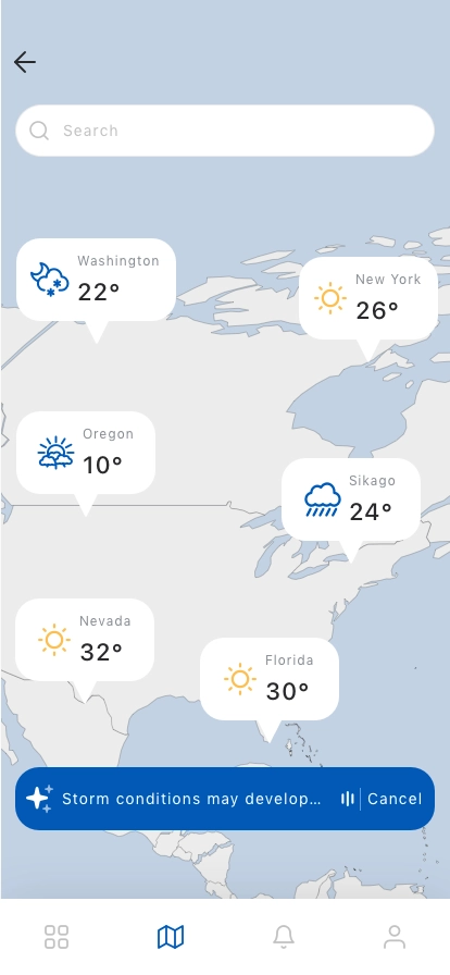 AI Weather Forecast Mobile App UI Kit - Screenshot 4