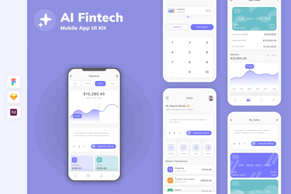AI Fintech Mobile App UI Kit