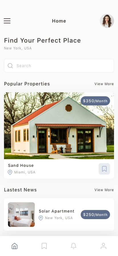 Real Estate Platform Mobile App UI Kit - Screenshot 1