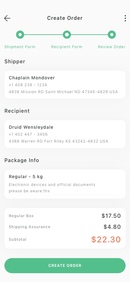Shipping & Package Delivery Mobile App UI Kit - Screenshot 3