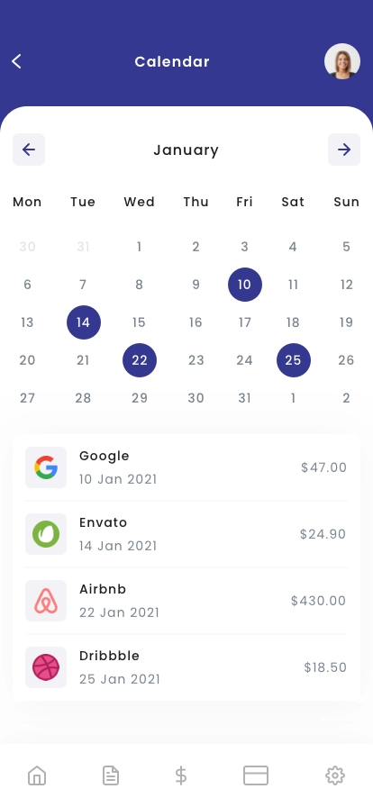Expense Manager Mobile App UI Kit - Screenshot 4
