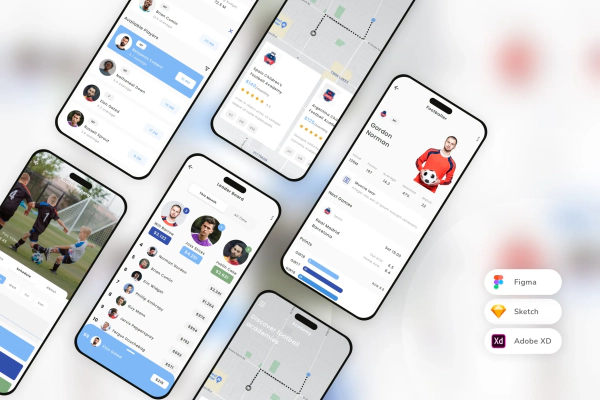 Soccer Academy Finder Mobile App UI Kit