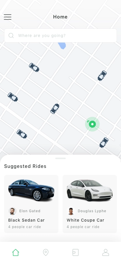 Taxi Booking Mobile App UI Kit - Screenshot 1