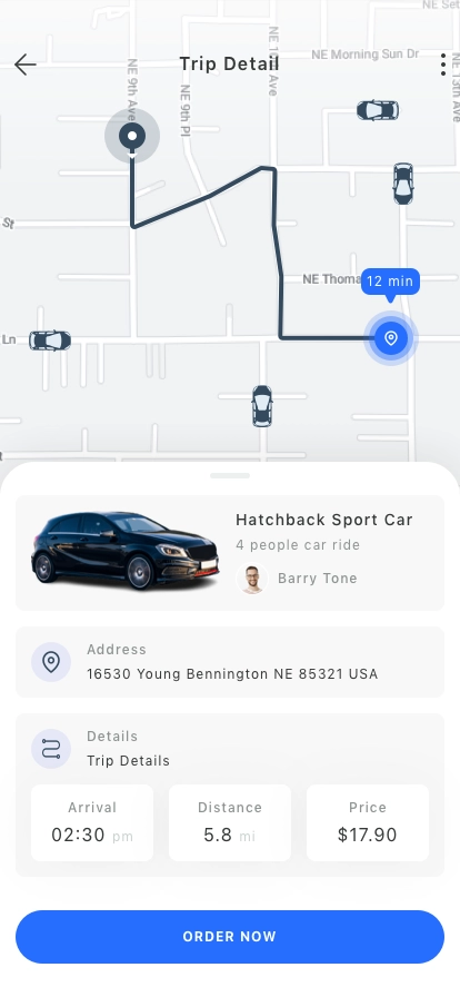 Taxi Service Mobile App UI Kit - Screenshot 4