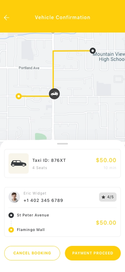Taxi Booking Mobile App UI Kit - Screenshot 5