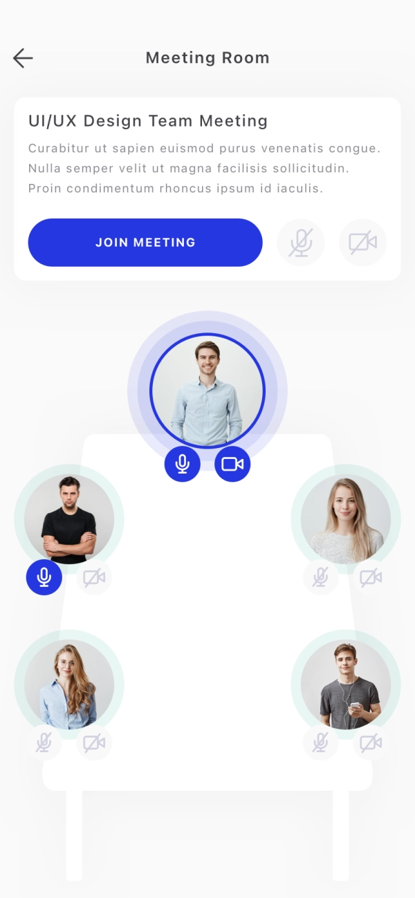 Online Meeting Mobile App UI Kit - Screenshot 1