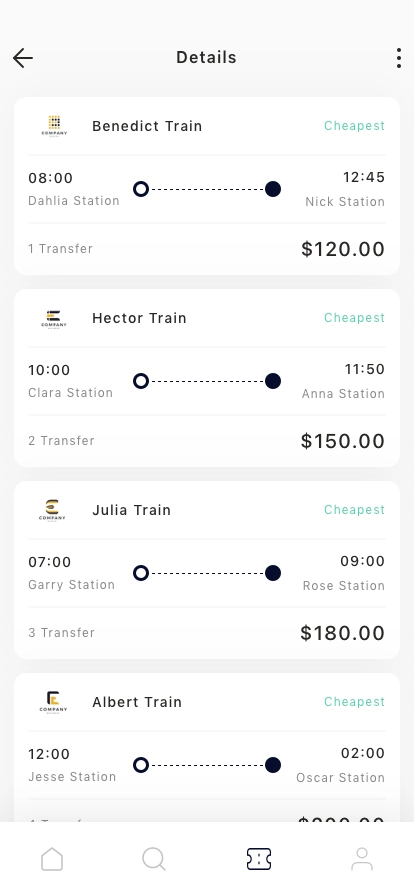 Train Ticket Booking Mobile App UI Kit for Figma, Sketch & XD | UIworkshop