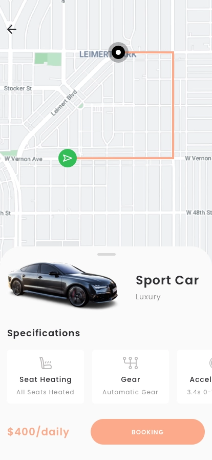 Luxury Car Rental Mobile App UI Kit - Screenshot 3
