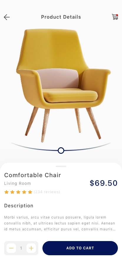 Furniture Store Mobile App UI Kit - Screenshot 5