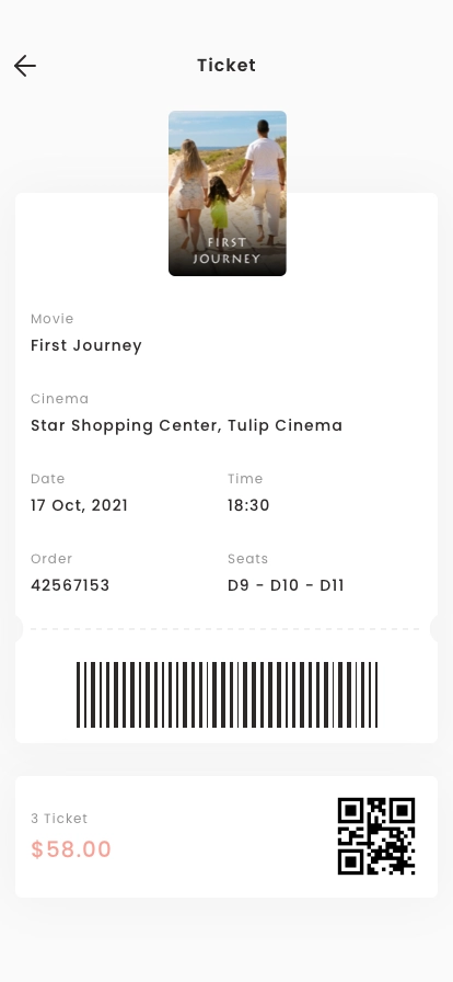 Movie Ticket Mobile App UI Kit - Screenshot 4